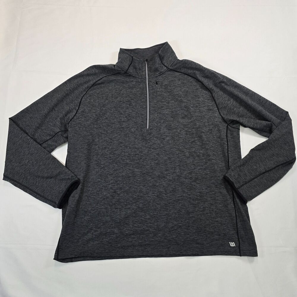 VRST Sweater Men's Gray Stretch Performance 1/4 Zip Sweatshirt SIze 2xl